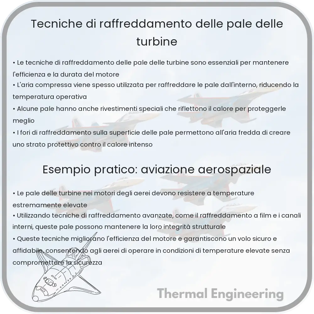 Tecniche di raffreddamento delle pale delle turbine