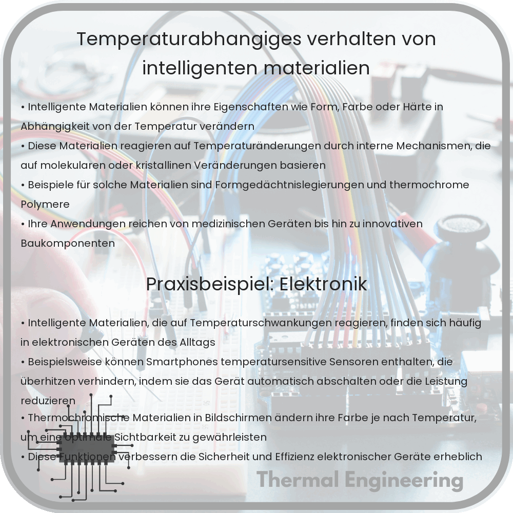 Temperaturabhängiges Verhalten von intelligenten Materialien