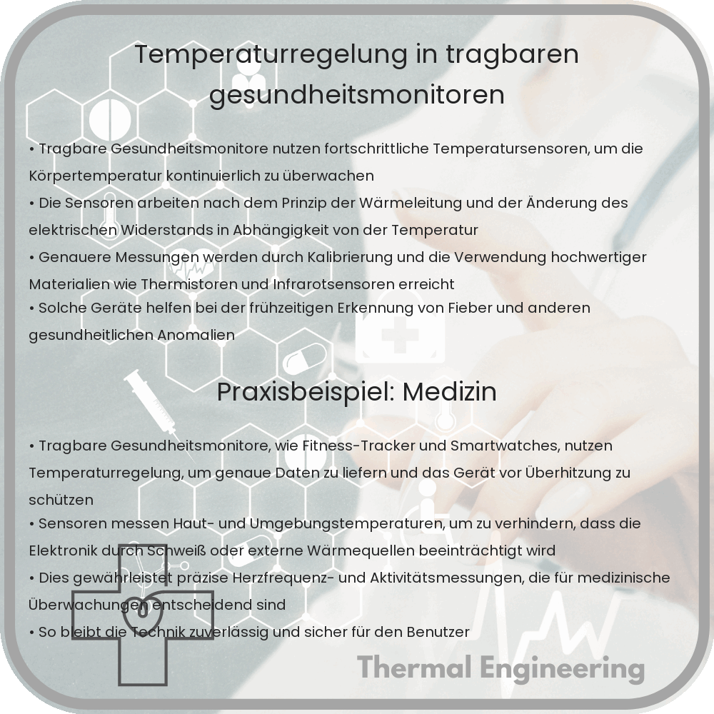 Temperaturregelung in tragbaren Gesundheitsmonitoren