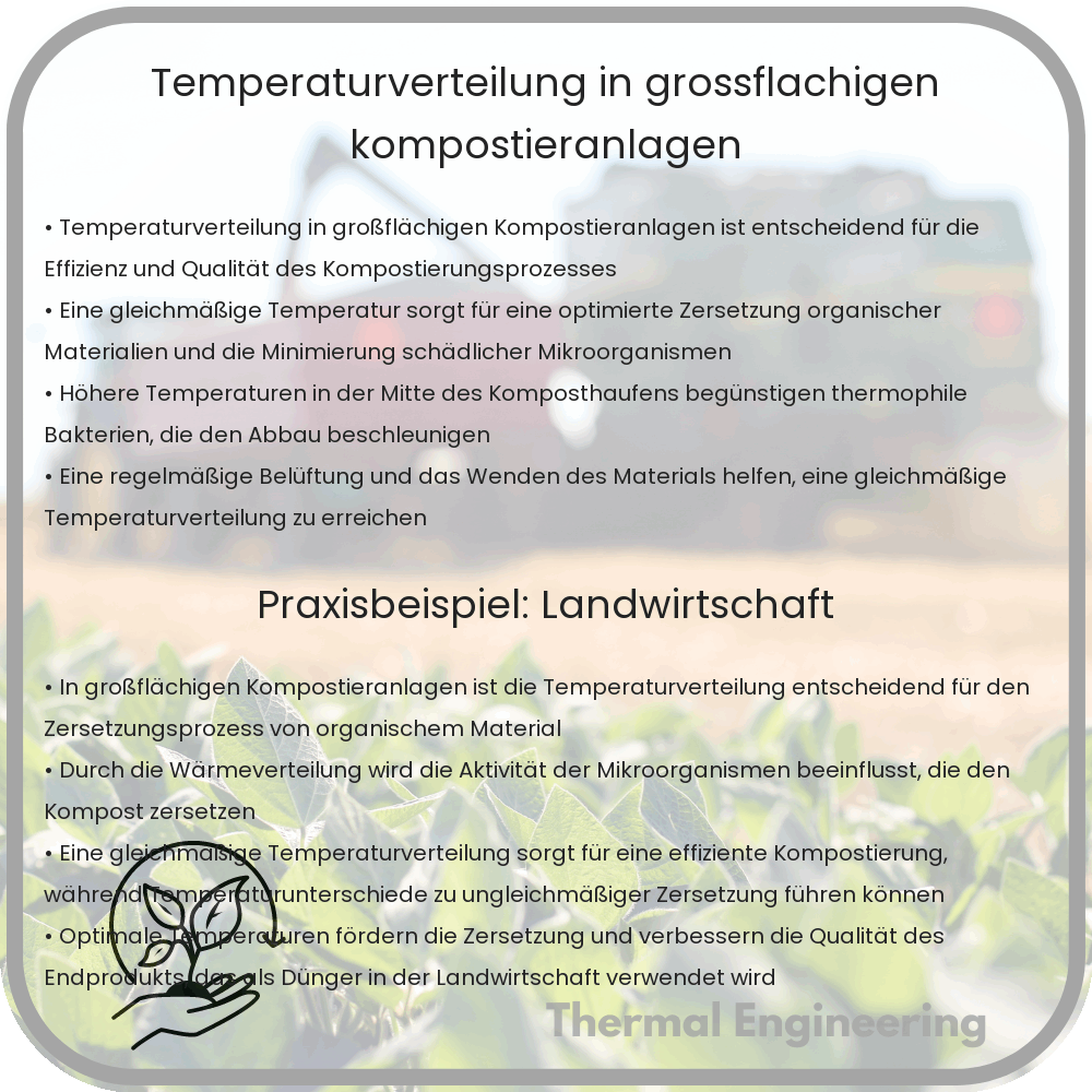 Temperaturverteilung in großflächigen Kompostieranlagen
