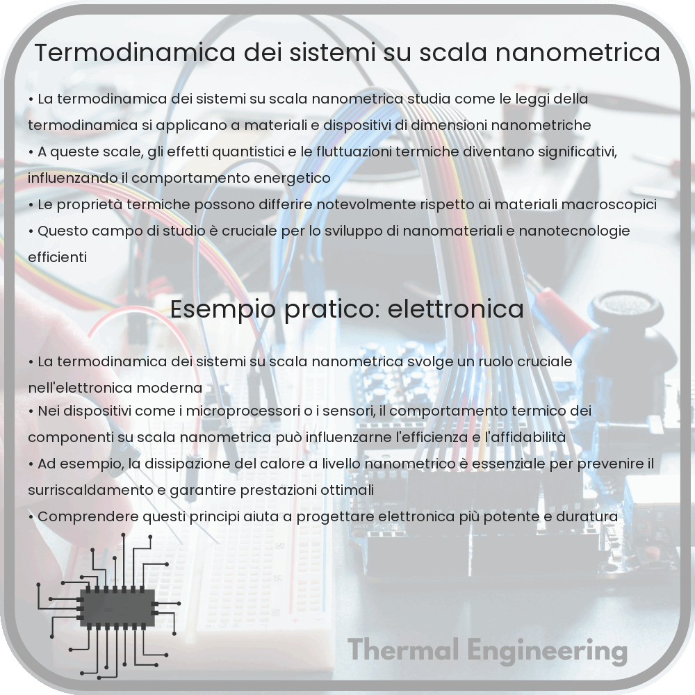 Termodinamica dei sistemi su scala nanometrica