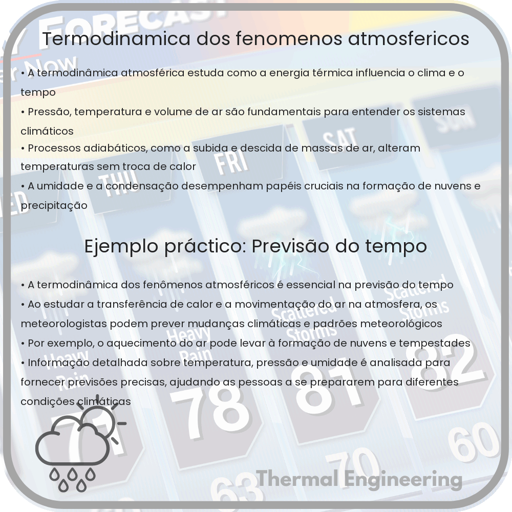 Termodinâmica dos fenômenos atmosféricos