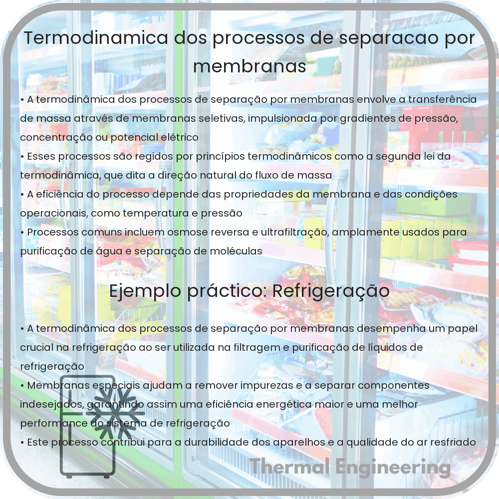 Termodinâmica dos processos de separação por membranas