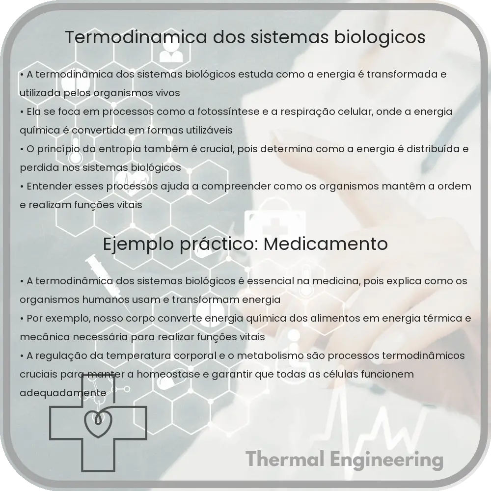Termodinâmica dos sistemas biológicos