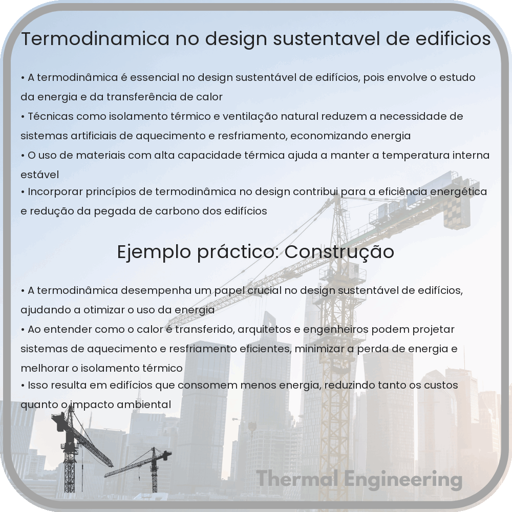 Termodinâmica no design sustentável de edifícios