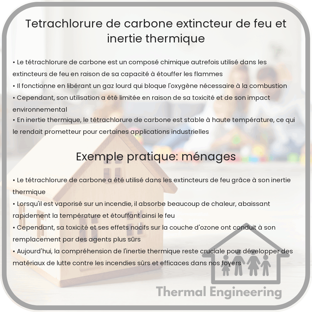 Tétrachlorure de Carbone | Extincteur de Feu et Inertie Thermique