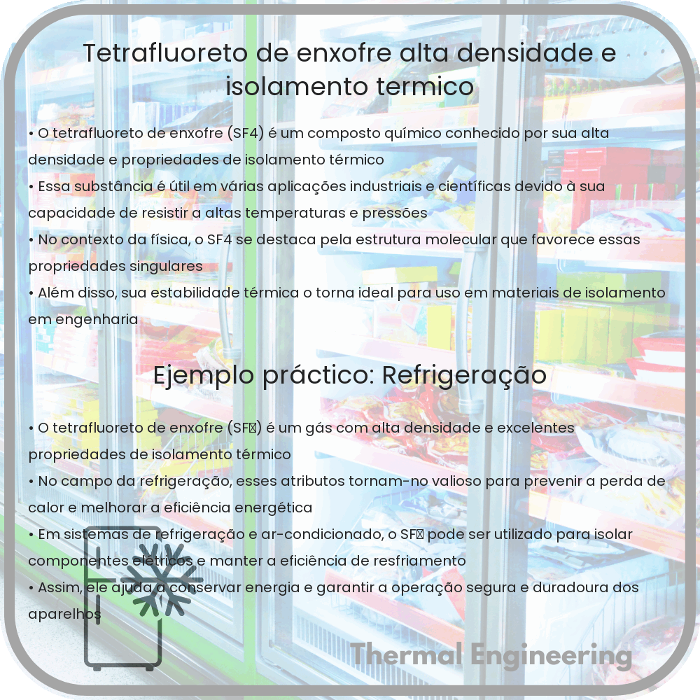 Tetrafluoreto de Enxofre | Alta Densidade e Isolamento Térmico