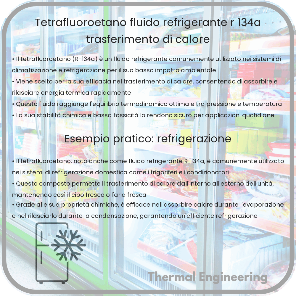 Tetrafluoroetano | Fluido Refrigerante R-134a, Trasferimento di Calore