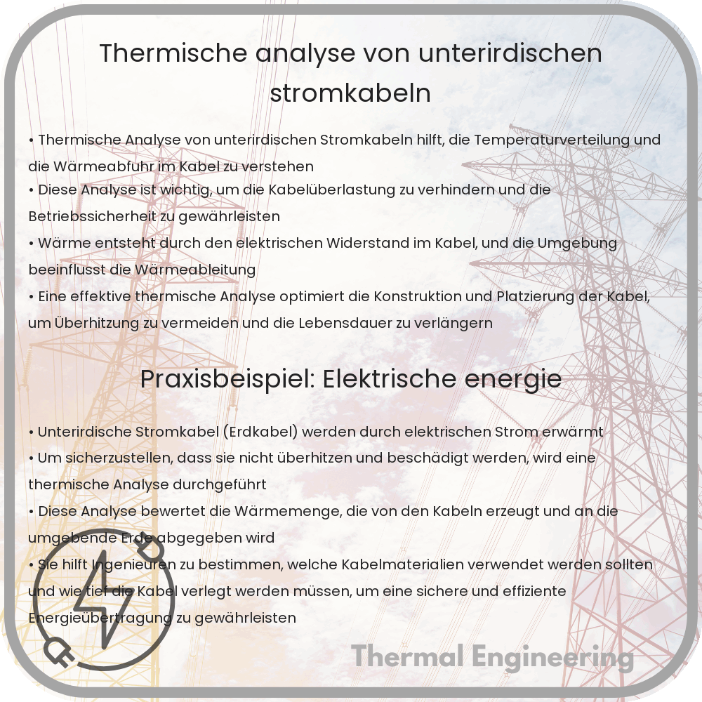 Thermische Analyse von unterirdischen Stromkabeln