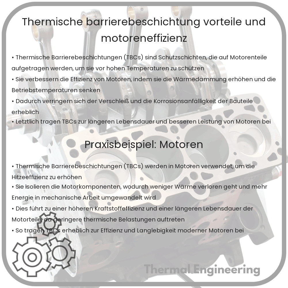 Thermische Barrierebeschichtung | Vorteile und Motoreneffizienz