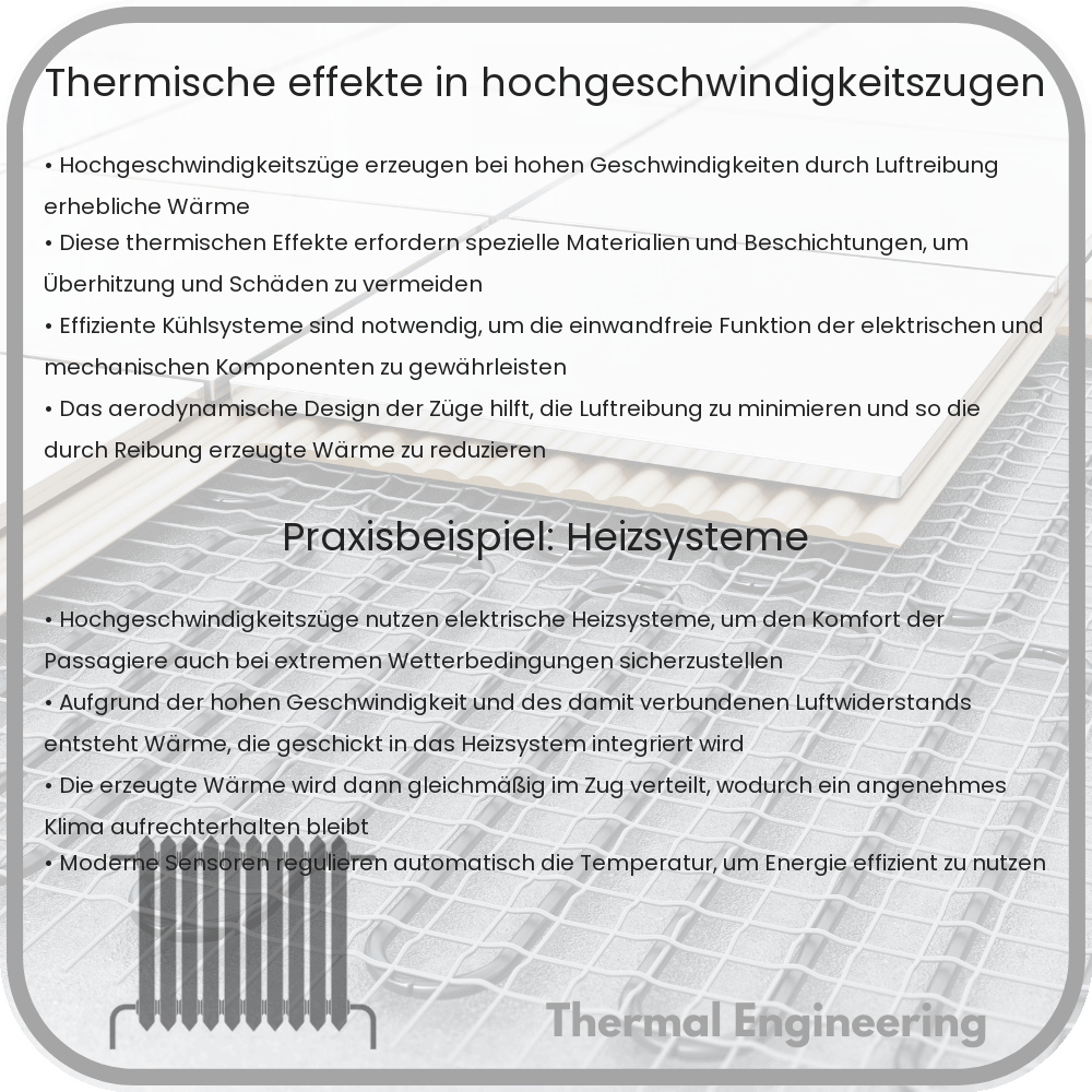 Thermische Effekte in Hochgeschwindigkeitszügen