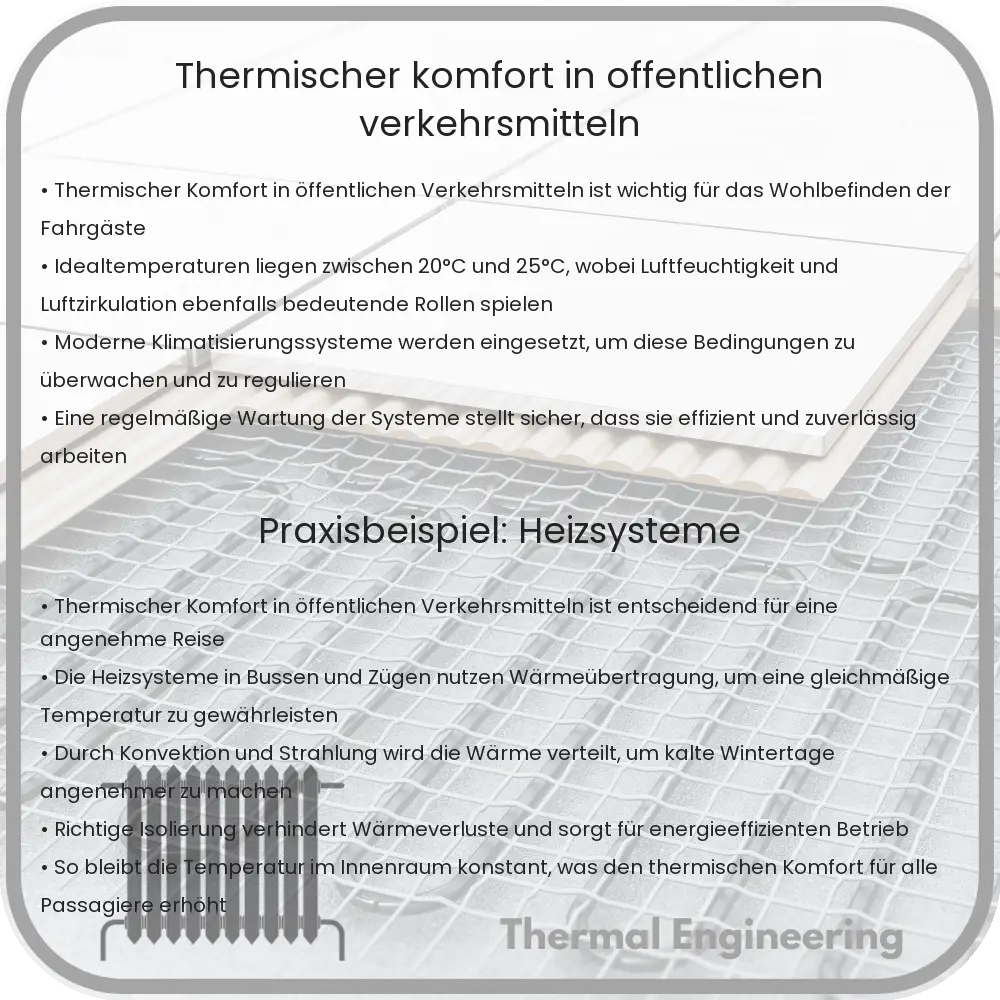 Thermischer Komfort in öffentlichen Verkehrsmitteln