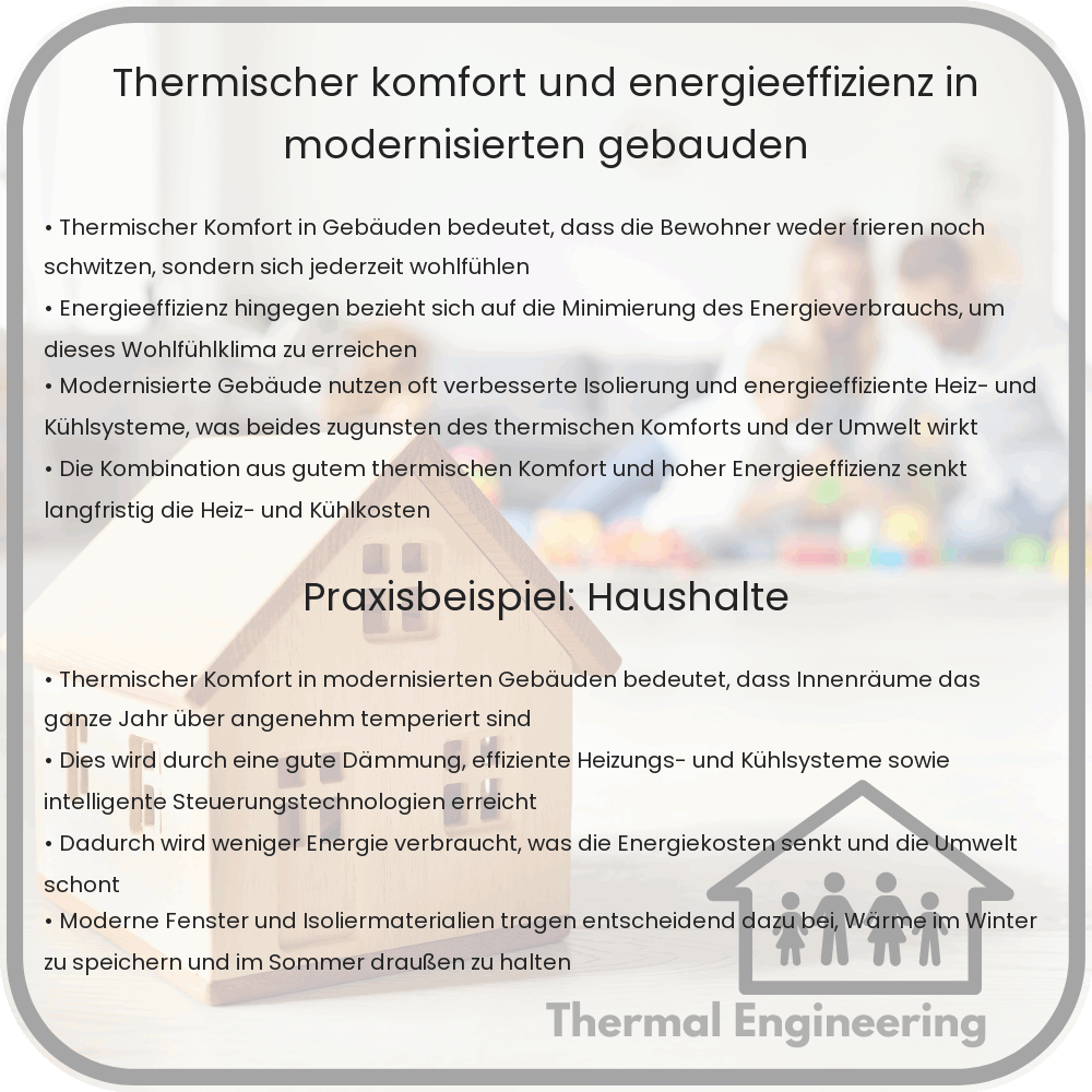 Thermischer Komfort und Energieeffizienz in modernisierten Gebäuden