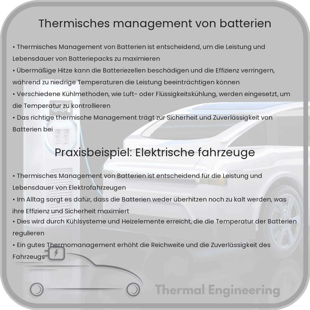 Thermisches Management von Batterien
