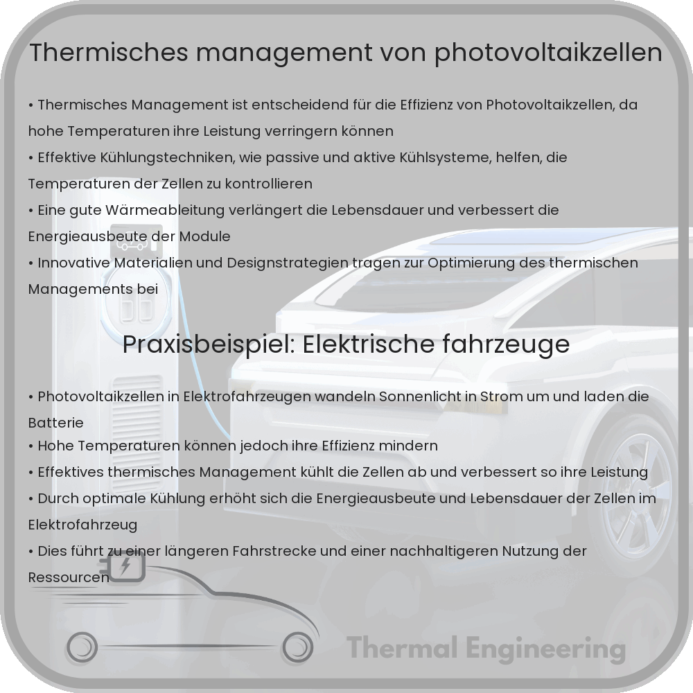 Thermisches Management von Photovoltaikzellen