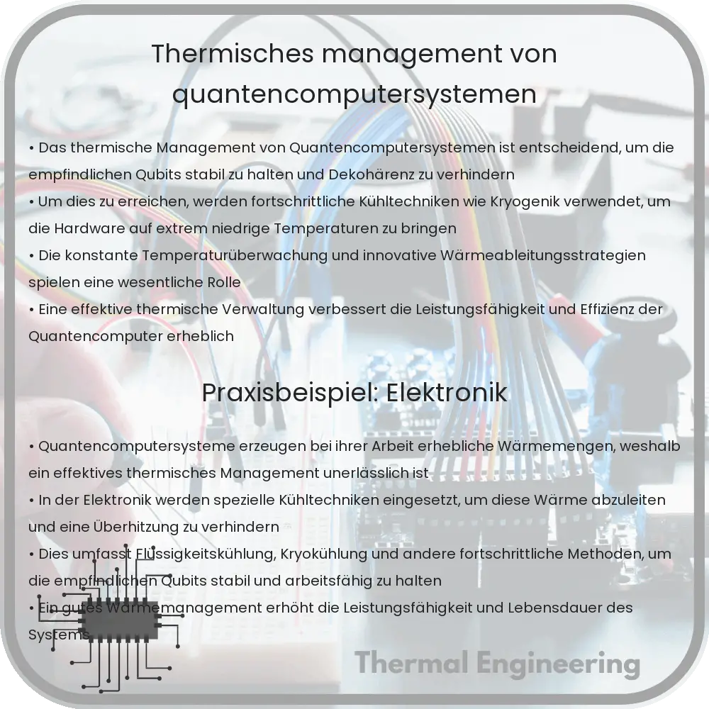 Thermisches Management von Quantencomputersystemen