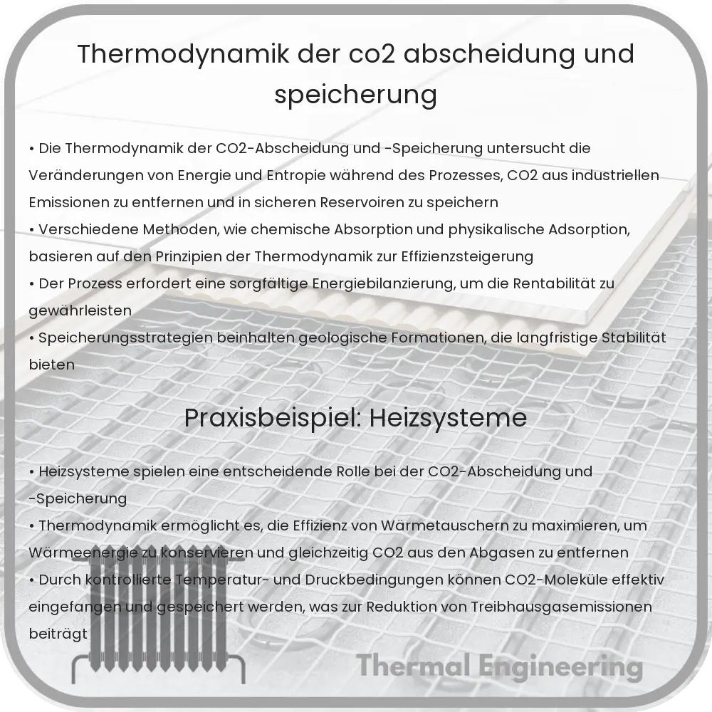 Thermodynamik der CO2-Abscheidung und -Speicherung