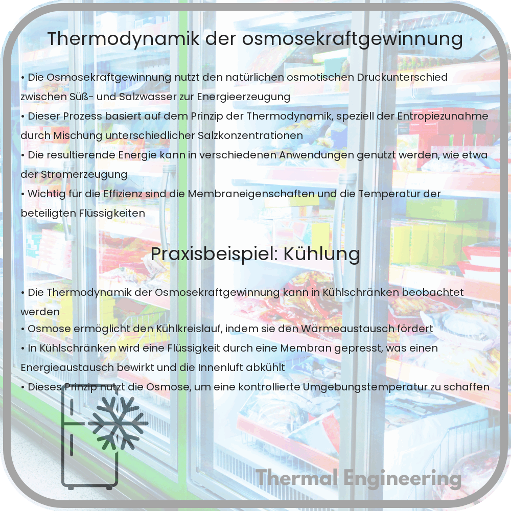 Thermodynamik der Osmosekraftgewinnung
