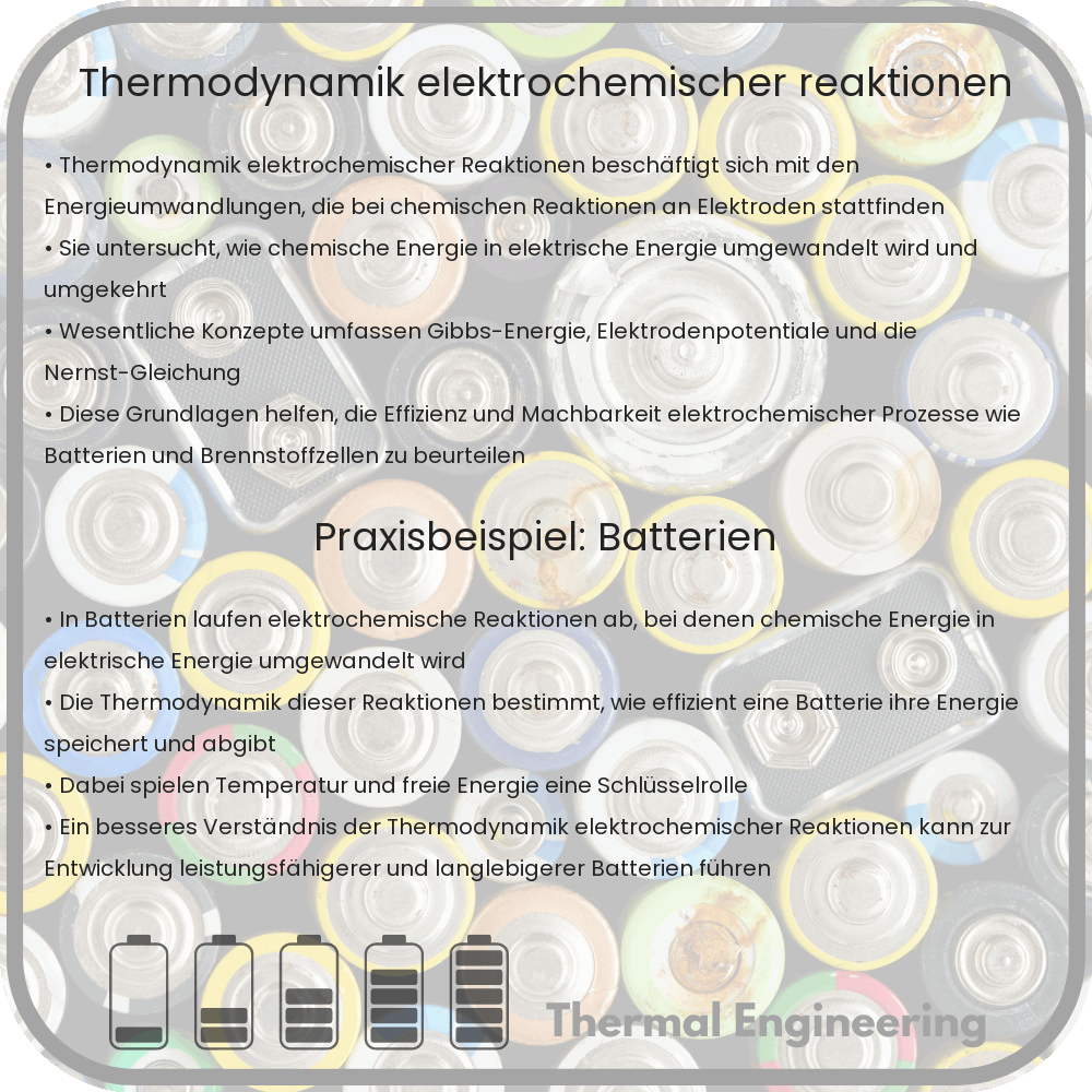 Thermodynamik elektrochemischer Reaktionen
