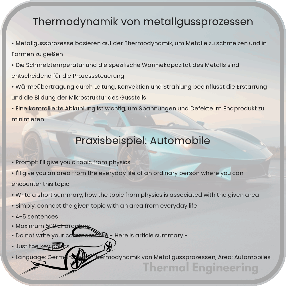 Thermodynamik von Metallgussprozessen