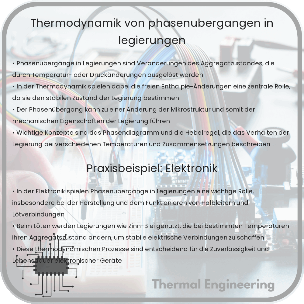 Thermodynamik von Phasenübergängen in Legierungen