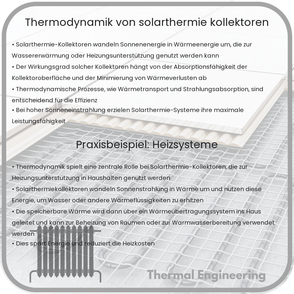 Thermodynamik von Solarthermie-Kollektoren