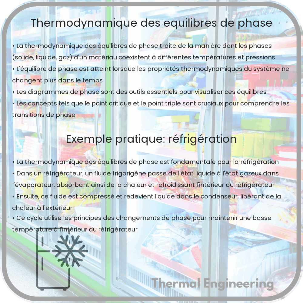 Thermodynamique des équilibres de phase