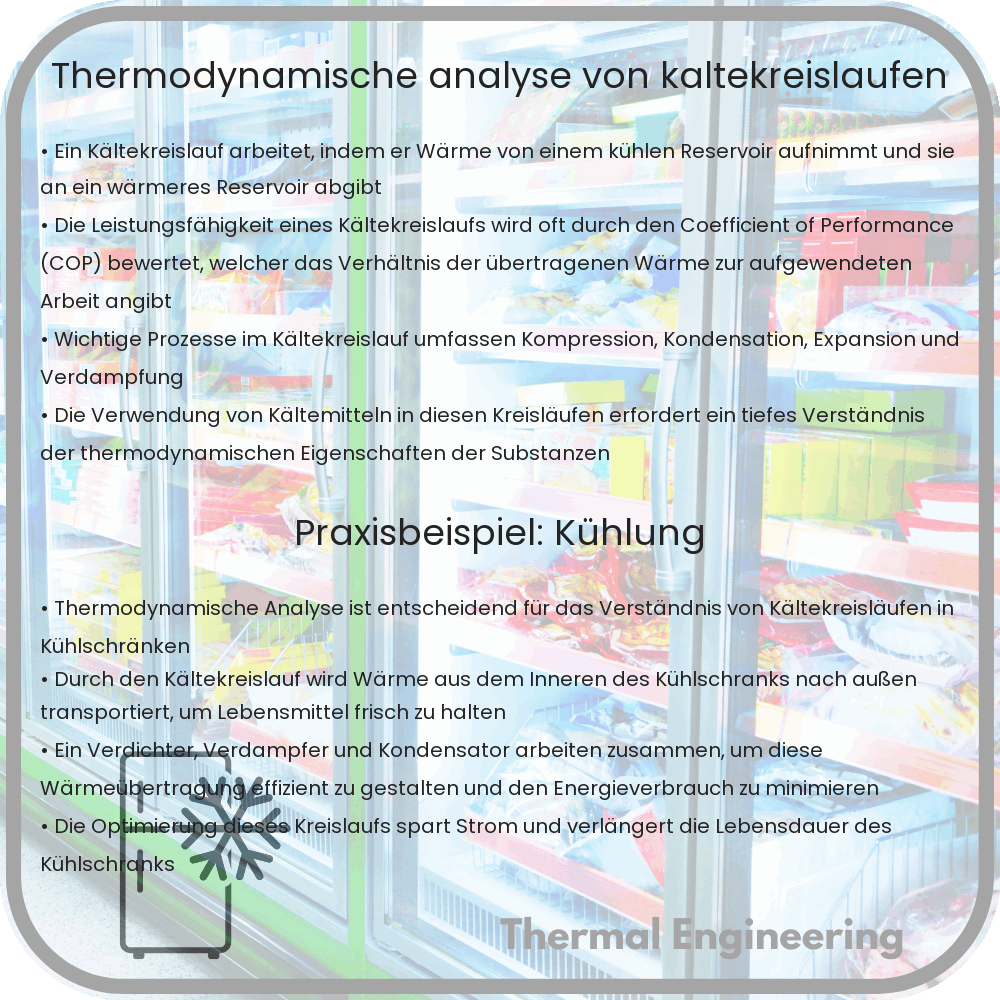 Thermodynamische Analyse von Kältekreisläufen