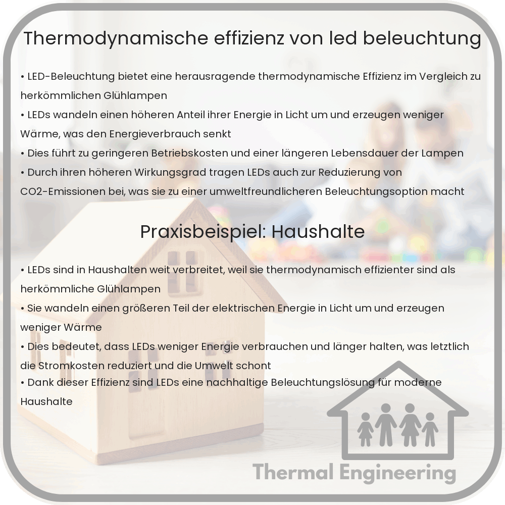 Thermodynamische Effizienz von LED-Beleuchtung
