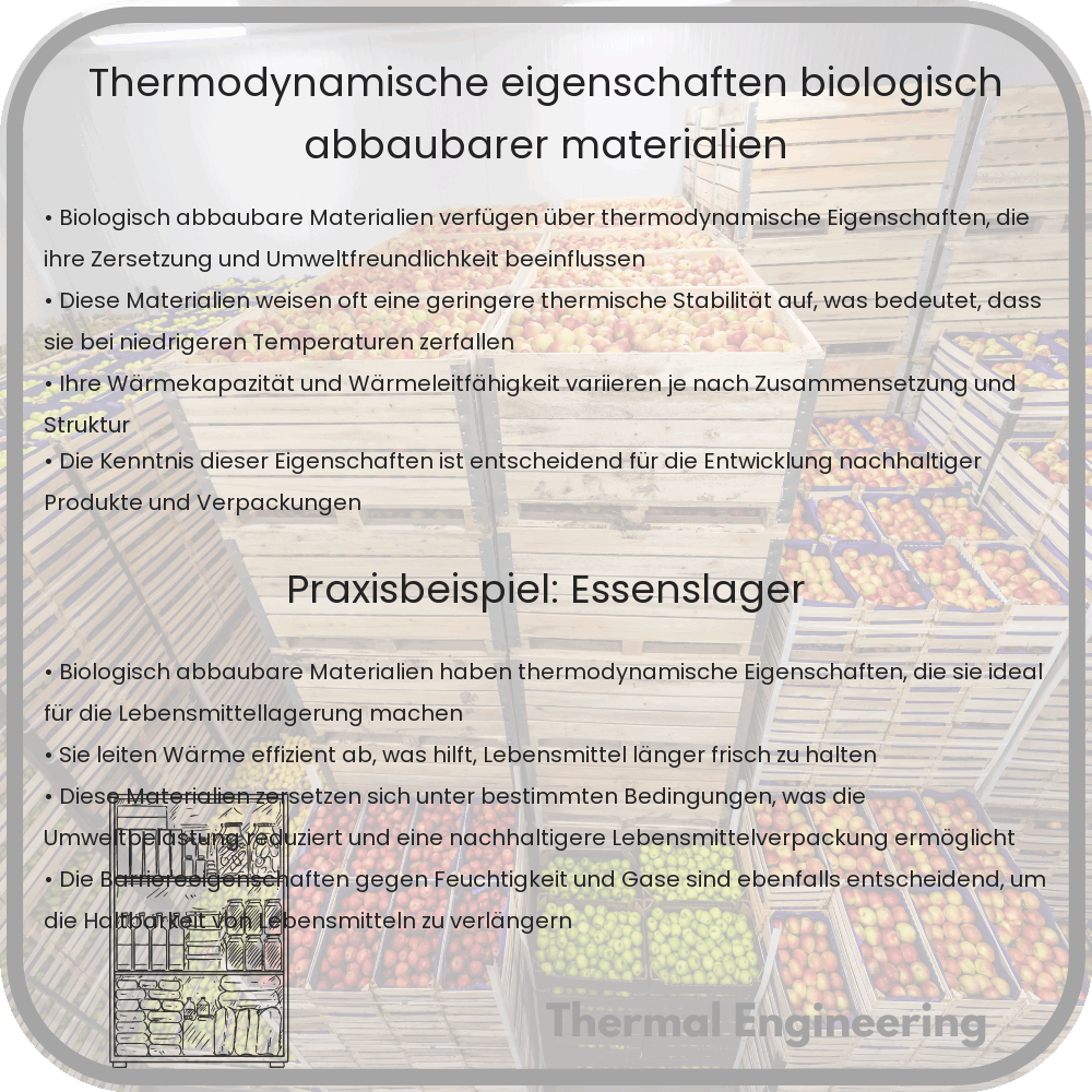 Thermodynamische Eigenschaften biologisch abbaubarer Materialien
