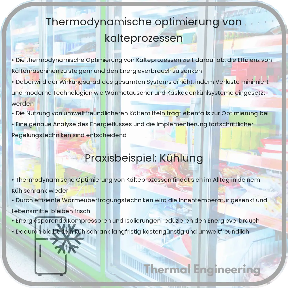 Thermodynamische Optimierung von Kälteprozessen