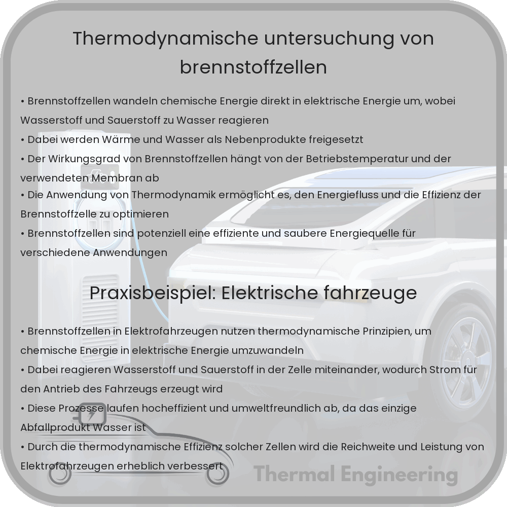 Thermodynamische Untersuchung von Brennstoffzellen