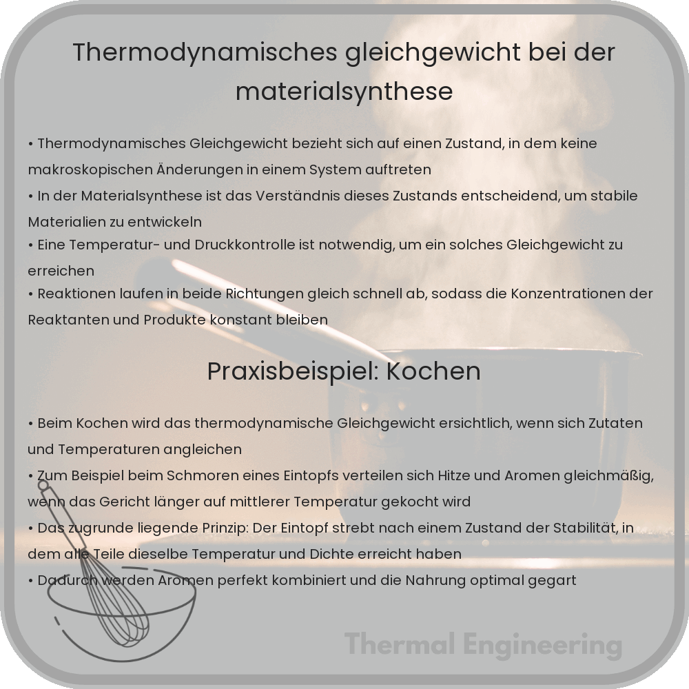 Thermodynamisches Gleichgewicht bei der Materialsynthese