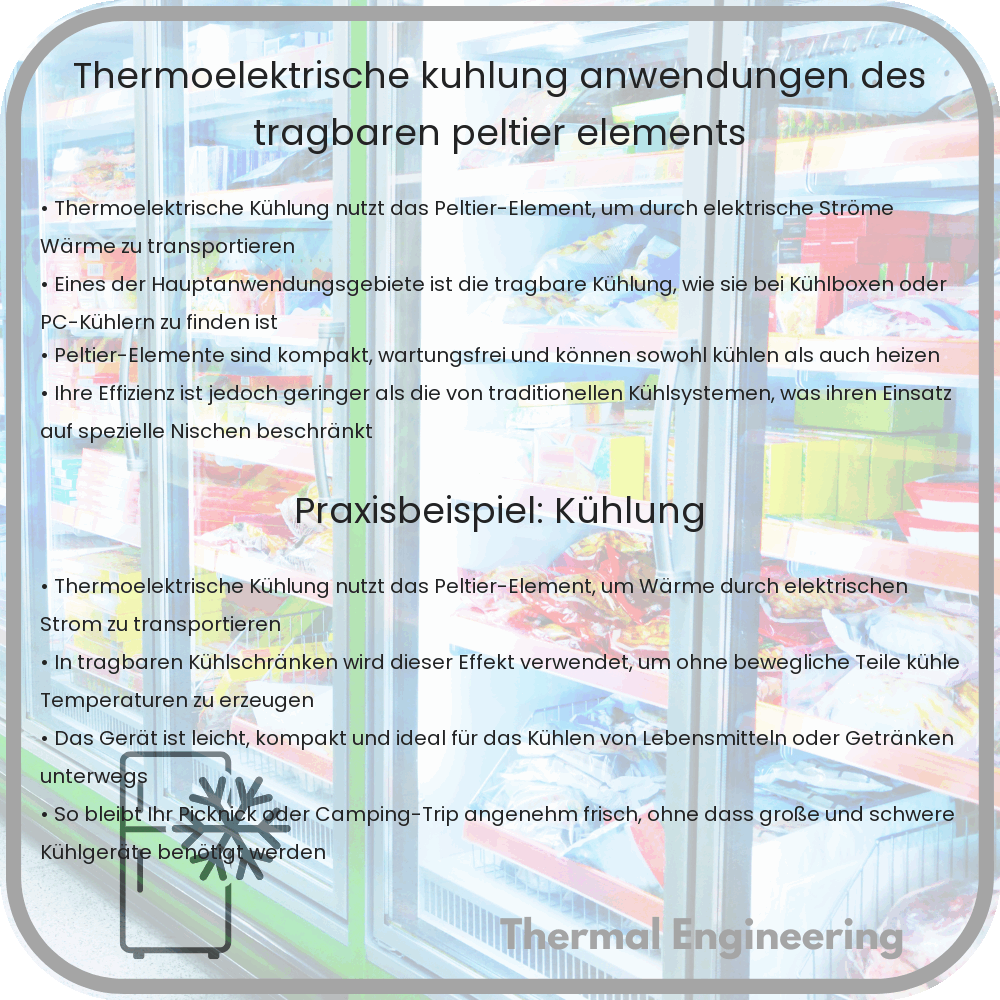 Thermoelektrische Kühlung | Anwendungen des tragbaren Peltier-Elements