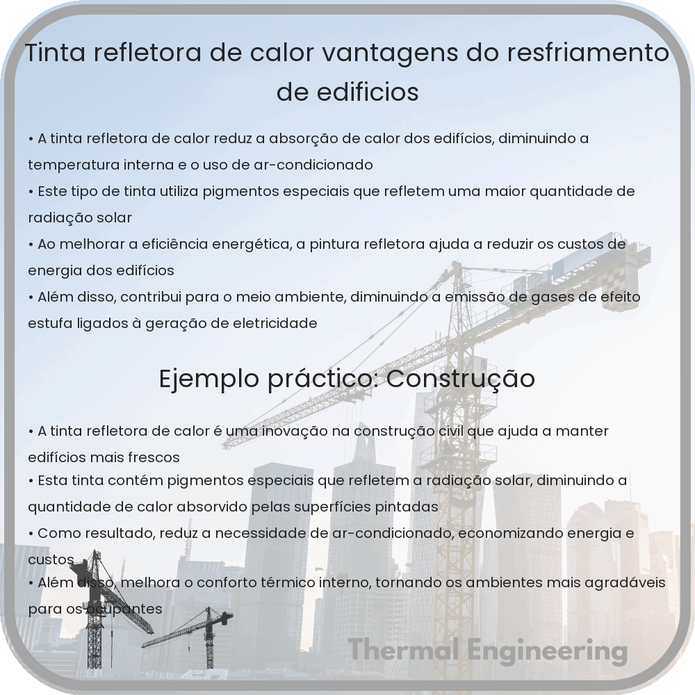 Tinta Refletora de Calor | Vantagens do Resfriamento de Edifícios