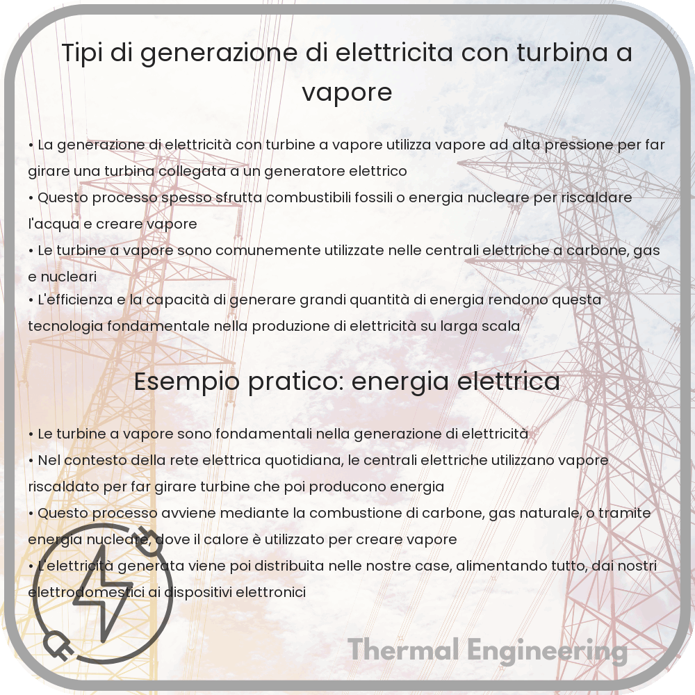Tipi di Generazione di Elettricità con Turbina a Vapore