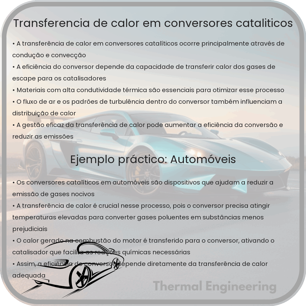 Transferência de Calor em Conversores Catalíticos