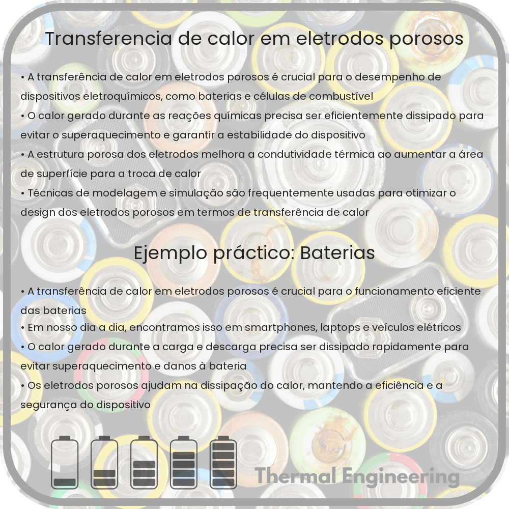 Transferência de Calor em Eletrodos Porosos