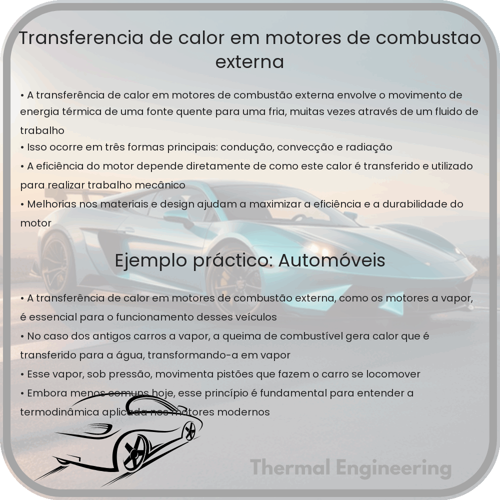 Transferência de Calor em Motores de Combustão Externa