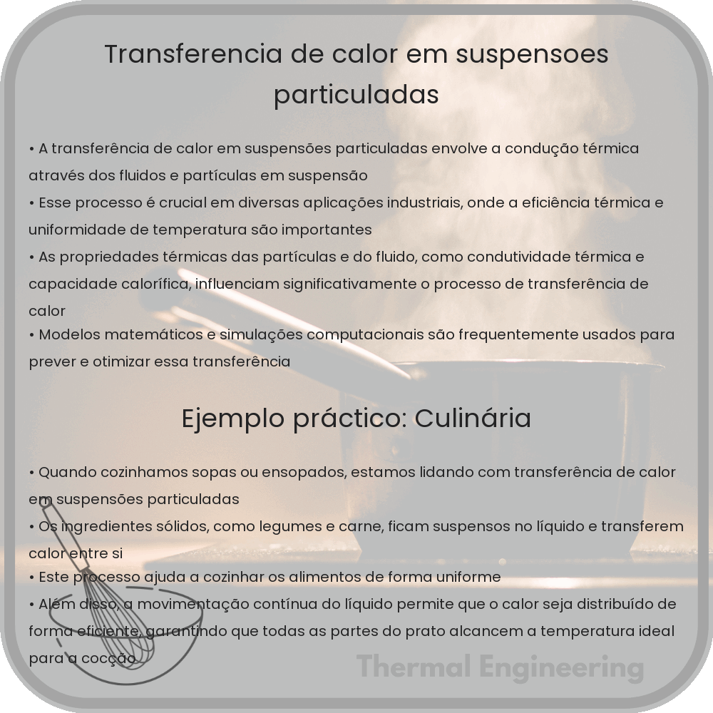 Transferência de Calor em Suspensões Particuladas