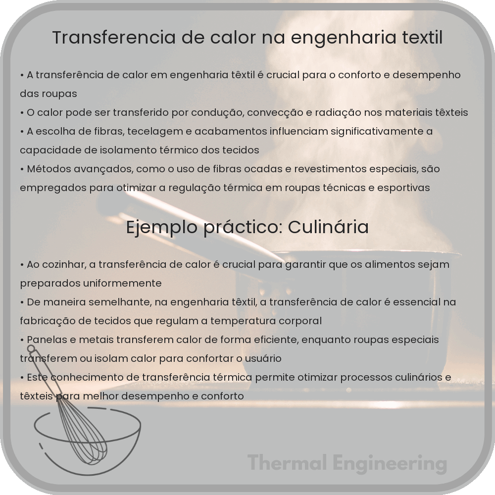 Transferência de Calor na Engenharia Têxtil