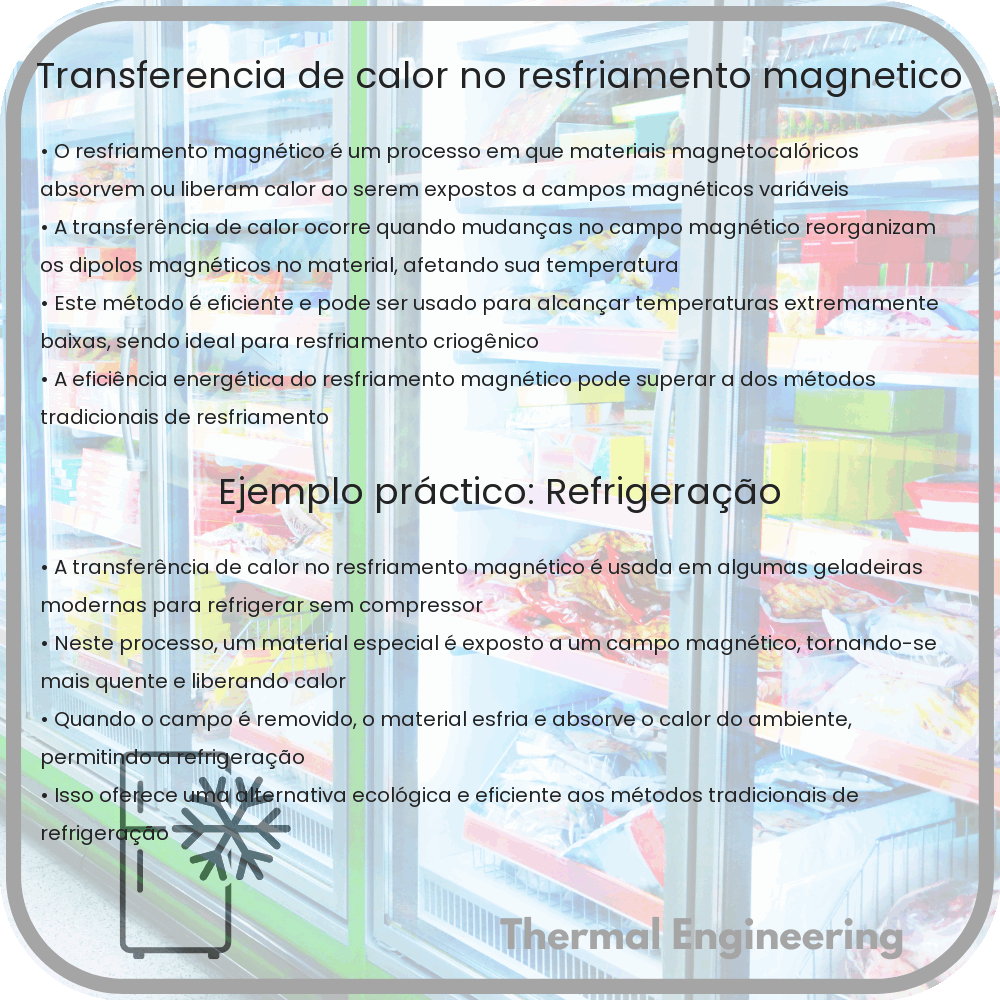 Transferência de Calor no Resfriamento Magnético