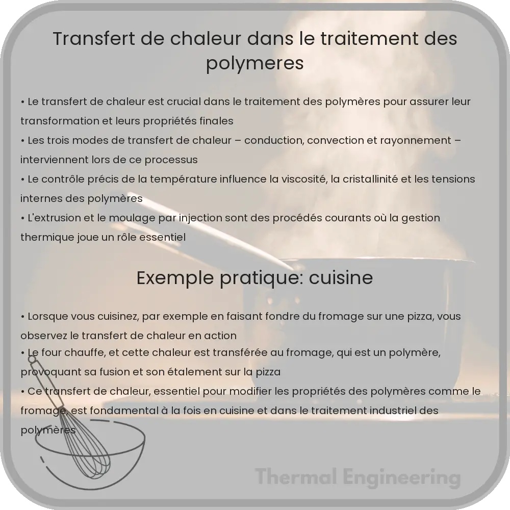 Transfert de chaleur dans le traitement des polymères