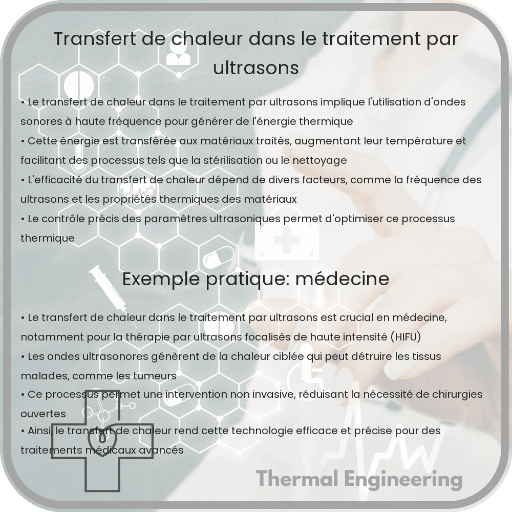 Transfert de chaleur dans le traitement par ultrasons