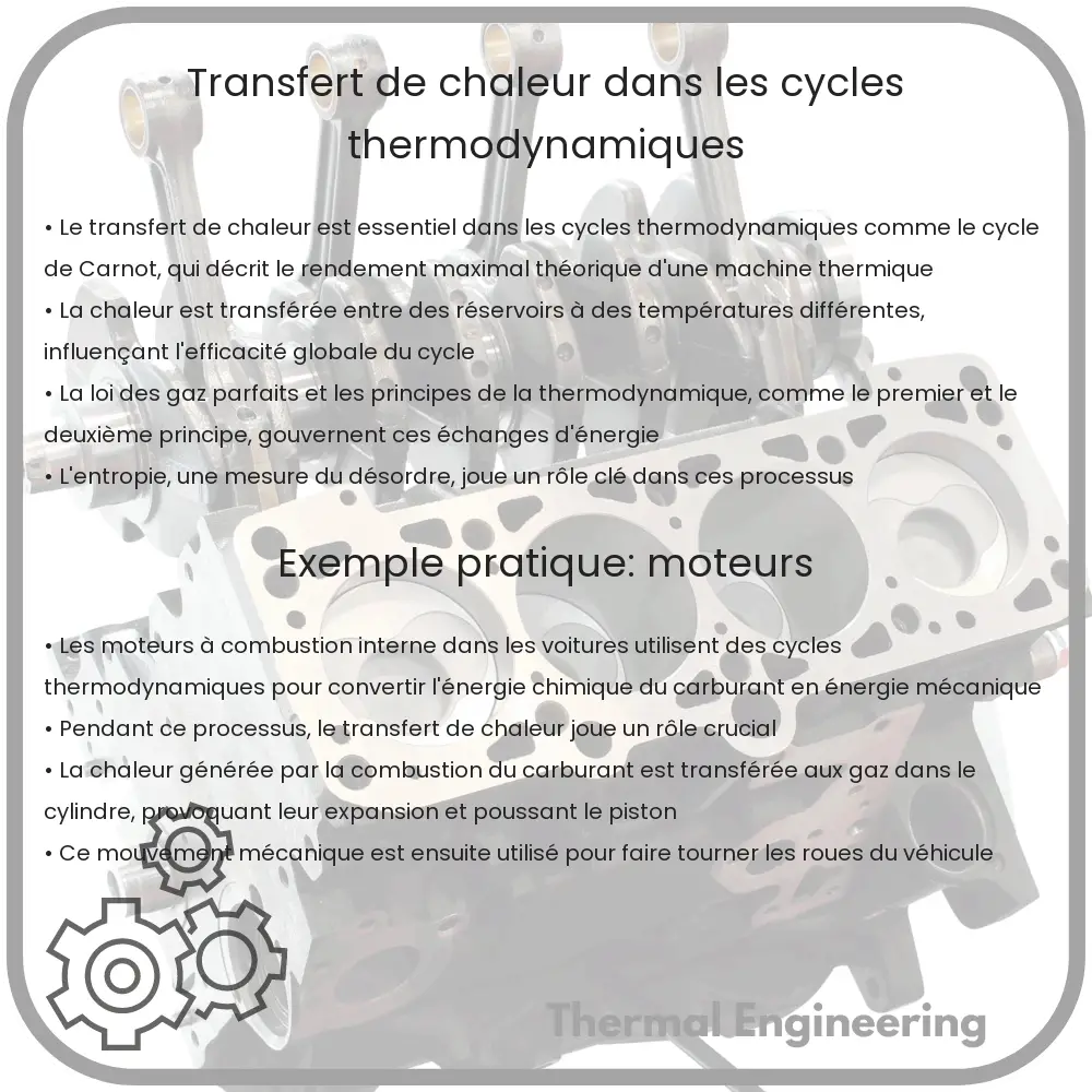 Transfert de chaleur dans les cycles thermodynamiques