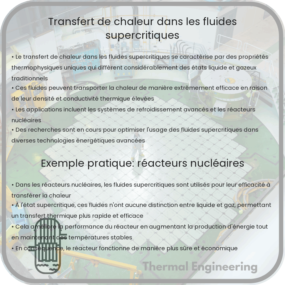 Transfert de chaleur dans les fluides supercritiques