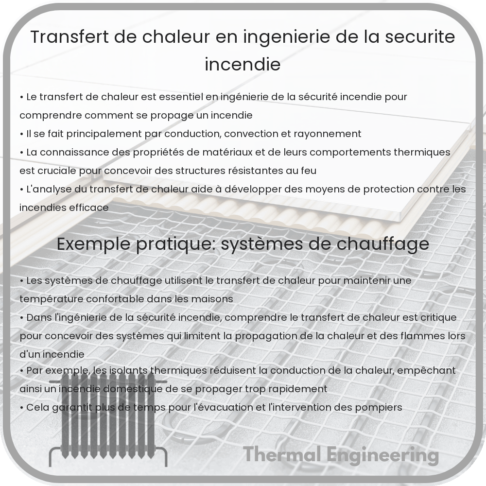 Transfert de chaleur en ingénierie de la sécurité incendie