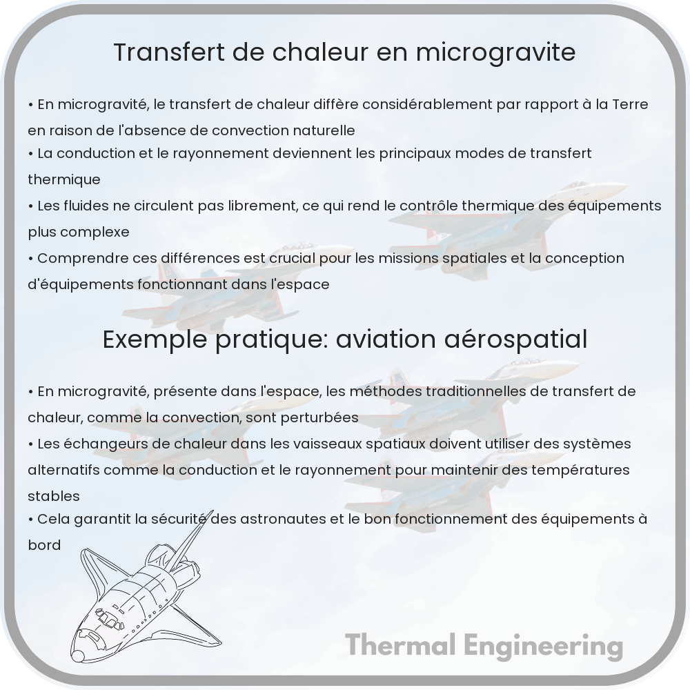 Transfert de chaleur en microgravité