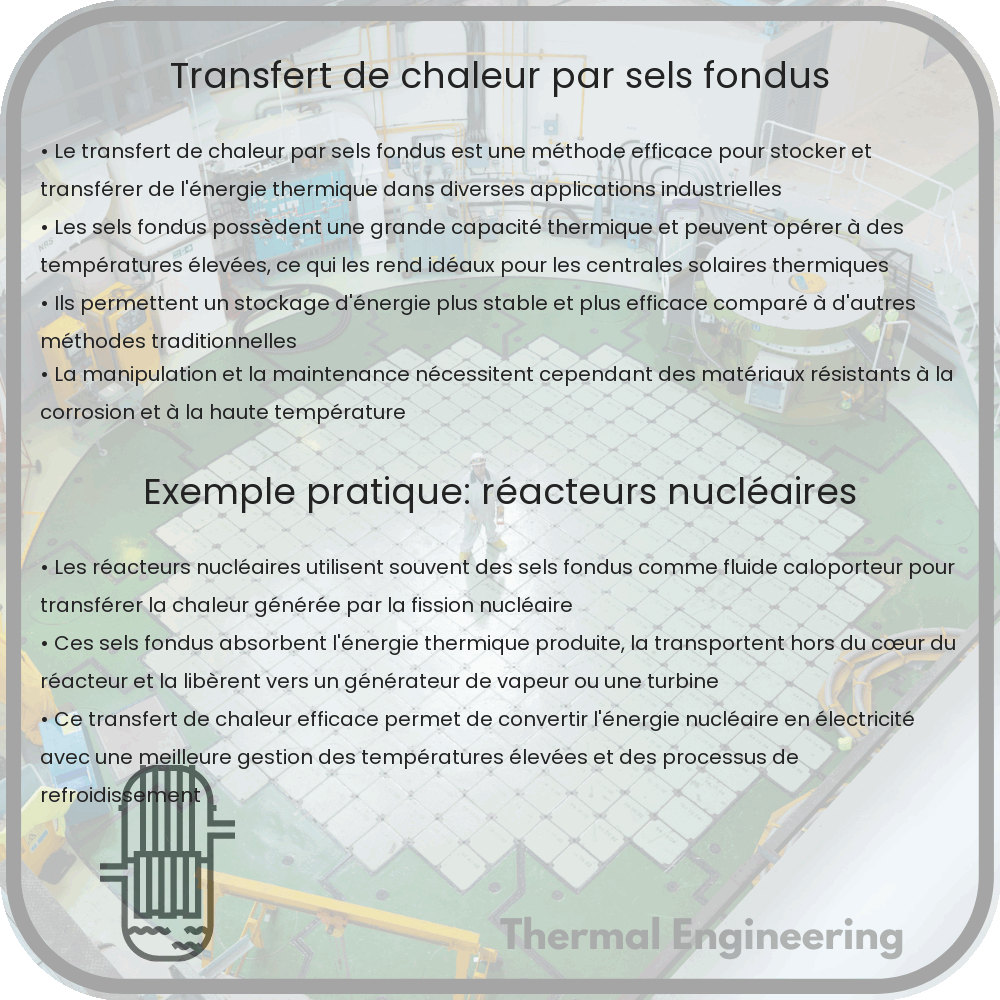 Transfert de chaleur par sels fondus