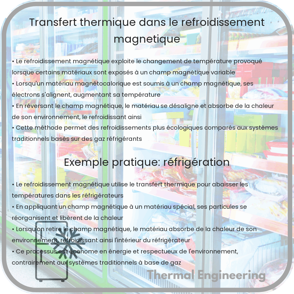 Transfert thermique dans le refroidissement magnétique